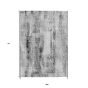 Homeroots 3' Washable Non-skid Indoor Outdoor Area Rug – Stylish Stain Resistant Design For Family Spaces Gray Polyester 561658