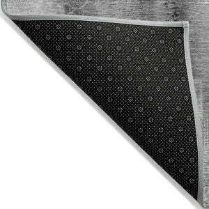 Homeroots 3' Washable Non-skid Indoor Outdoor Area Rug – Stylish Stain Resistant Design For Family Spaces Gray Polyester 561658