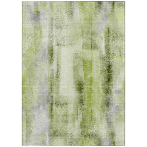 Homeroots 8' X 10' Sage Washable Non Skid Indoor Outdoor Area Rug Sage Polyester 561675