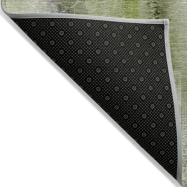 Homeroots 8' X 10' Sage Washable Non Skid Indoor Outdoor Area Rug Sage Polyester 561675