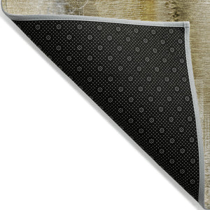 Homeroots 8' Runner Taupe Washable Non Skid Indoor Outdoor Runner Rug Taupe Polyester 561679