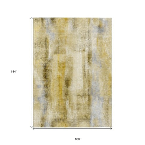 Homeroots 3' Washable Non-skid Indoor Outdoor Area Rug – Stylish Stain Resistant Design For Family Spaces Taupe Polyester 561685