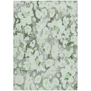 HomeRoots 5' X 8' Floral Washable Non-Skid Area Rug – Durable, Stylish Design for Indoor & Outdoor Spaces Aloe 561700
