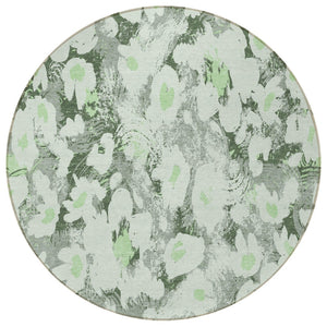 HomeRoots 5' X 8' Floral Washable Non-Skid Area Rug – Durable, Stylish Design for Indoor & Outdoor Spaces Aloe 561701