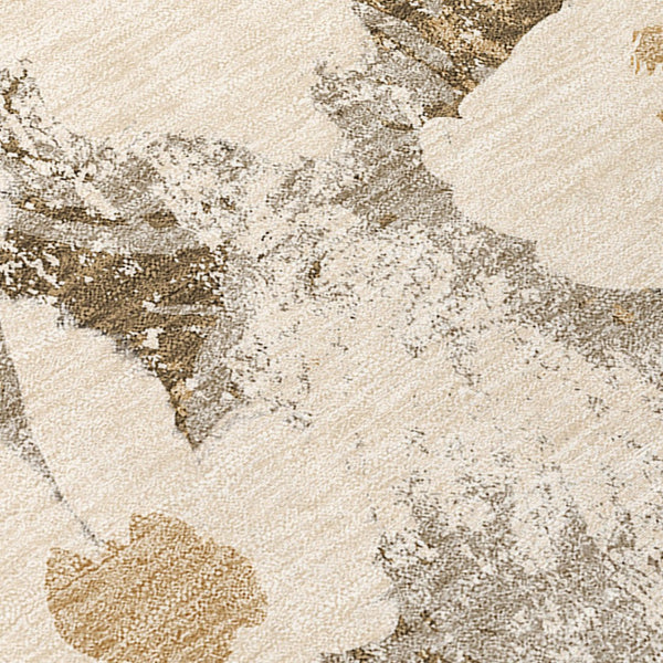 HomeRoots 5' X 8' Floral Washable Non-Skid Area Rug – Durable, Stylish Design for Indoor & Outdoor Spaces Khaki 561729