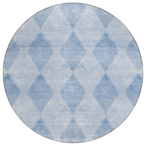 HomeRoots 5' x 8' Geometric Washable Non-Skid Area Rug for Indoor & Outdoor Use - Stylish, Durable Comfort! Blue 561746