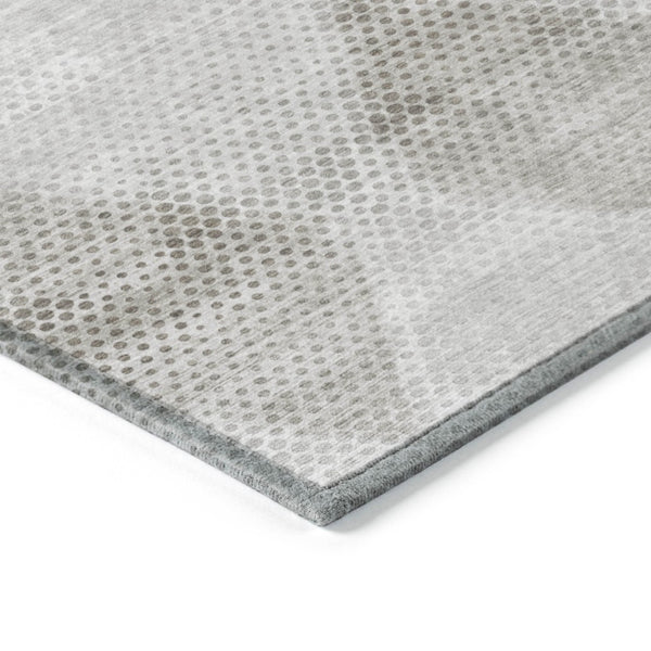 HomeRoots 5' x 8' Geometric Washable Non-Skid Area Rug for Indoor & Outdoor Use - Stylish, Durable Comfort! Gray 561755