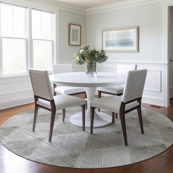 HomeRoots 5' x 8' Geometric Washable Non-Skid Area Rug for Indoor & Outdoor Use - Stylish, Durable Comfort! Gray 561755