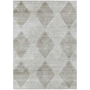HomeRoots 5' x 8' Geometric Washable Non-Skid Area Rug for Indoor & Outdoor Use - Stylish, Durable Comfort! Gray 561756