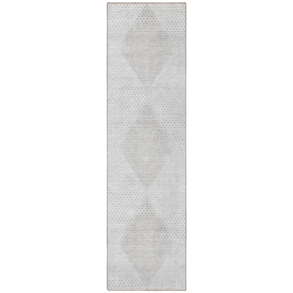 Homeroots 3' X 5' Geometric Washable Non-skid Area Rug For Indoor And Outdoor Spaces - Stain Resistant Charm Ivory Polyester 561760