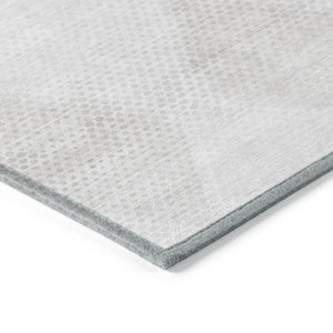 Homeroots 3' X 5' Ivory Geometric Washable Non Skid Indoor Outdoor Area Rug Ivory Polyester 561762