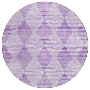 HomeRoots 5' x 8' Geometric Washable Non-Skid Area Rug for Indoor & Outdoor Use - Stylish, Durable Comfort! Lavender 561773