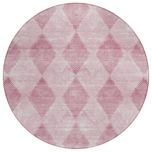 HomeRoots 5' x 8' Geometric Washable Non-Skid Area Rug for Indoor & Outdoor Use - Stylish, Durable Comfort! Merlot 561782