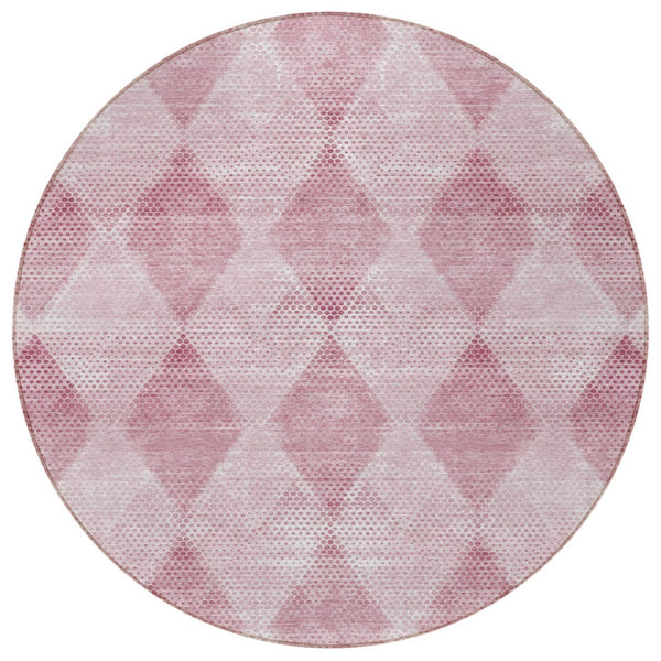 HomeRoots 5' x 8' Geometric Washable Non-Skid Area Rug for Indoor & Outdoor Use - Stylish, Durable Comfort! Merlot 561782
