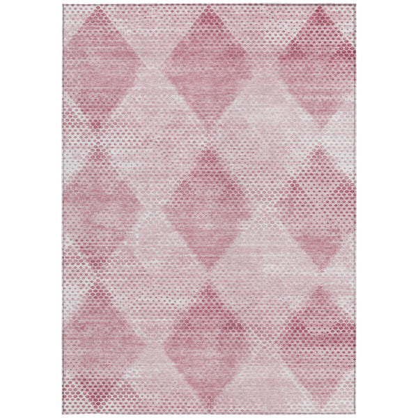 Homeroots 8' X 10' Merlot Geometric Washable Non Skid Indoor Outdoor Area Rug Merlot Polyester 561783