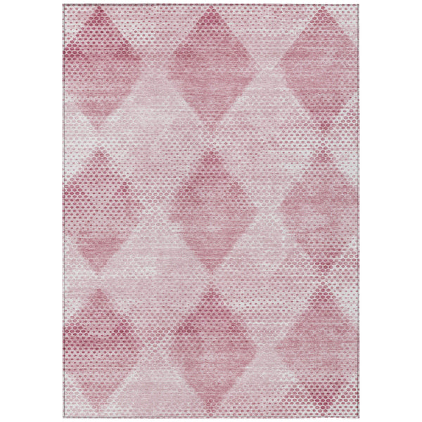 Homeroots 8' X 10' Merlot Geometric Washable Non Skid Indoor Outdoor Area Rug Merlot Polyester 561783