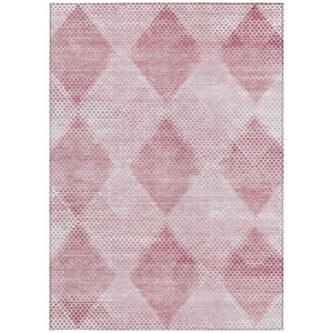 HomeRoots 5' x 8' Geometric Washable Non-Skid Area Rug for Indoor & Outdoor Use - Stylish, Durable Comfort! Merlot 561783