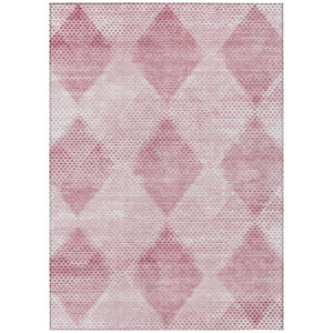 HomeRoots 5' x 8' Geometric Washable Non-Skid Area Rug for Indoor & Outdoor Use - Stylish, Durable Comfort! Merlot 561785