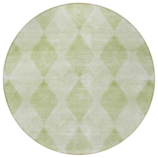 HomeRoots 5' x 8' Geometric Washable Non-Skid Area Rug for Indoor & Outdoor Use - Stylish, Durable Comfort! Mint 561791