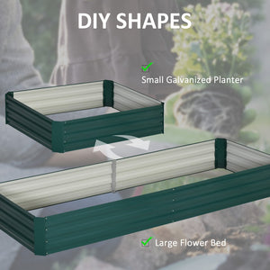English Elm Outsunny Galvanized Steel Raised Garden Bed for Vegetables Herbs and Outdoor Planting W2225P175537
