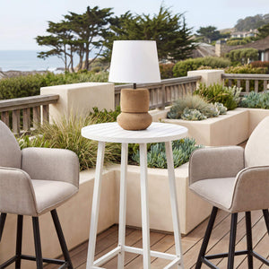 Seina Solar Terracotta Table Lamp Cordless Led Glow for Patio and Garden