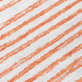 Homeroots 2' X 8' Orange And Ivory Abstract Washable Non Skid Indoor Outdoor Area Rug Salmon Polyester 561859