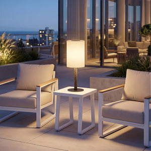 Lumaris Solar Outdoor Table Lamp Weatherproof Led Cordless Warm Patio Accent