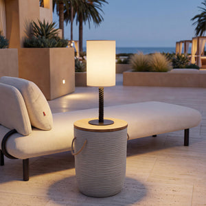 Lumaris Solar Outdoor Table Lamp Weatherproof Led Cordless Warm Patio Accent