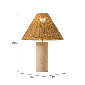 Kintal Solar Rattan Weave Outdoor Table Lamp Cordless Warm Led Ambient Light