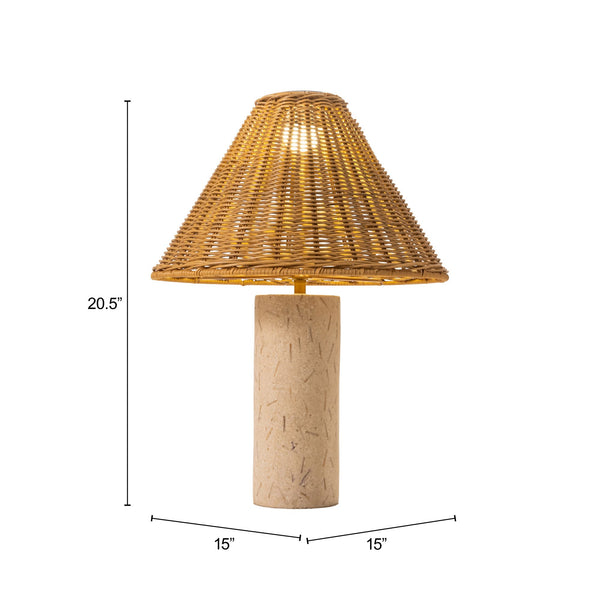 Kintal Solar Rattan Weave Outdoor Table Lamp Cordless Warm Led Ambient Light