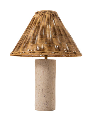 Kintal Solar Rattan Weave Outdoor Table Lamp Cordless Warm Led Ambient Light