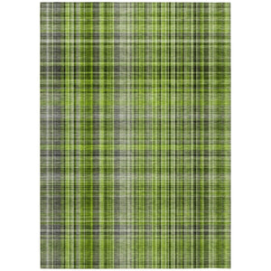 HomeRoots 5' X 8' Classic Plaid Washable Non-Skid Area Rug for Indoor & Outdoor Spaces – Durable & Stylish Green 561880