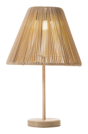 Zuo Modern Lumika Solar Rattan Outdoor Table Lamp Cordless Led Warm Light for Patio Garden 56189