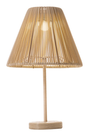 Lumika Solar Rattan Outdoor Table Lamp Cordless Led Warm Light for Patio Garden
