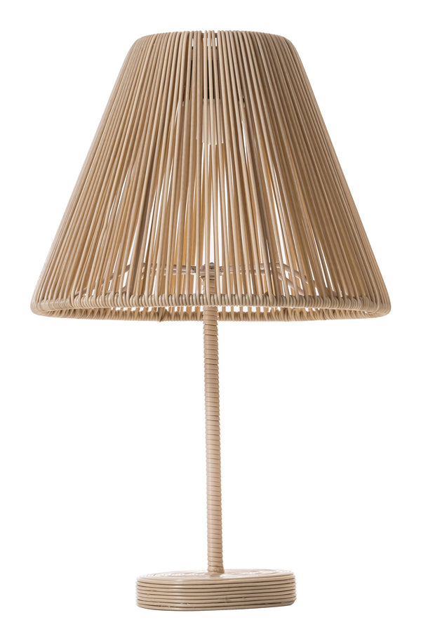 Lumika Solar Rattan Outdoor Table Lamp Cordless Led Warm Light for Patio Garden