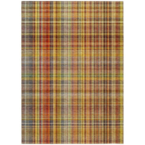 HomeRoots 5' X 8' Classic Plaid Washable Non-Skid Area Rug for Indoor & Outdoor Spaces – Durable & Stylish Paprika 561898