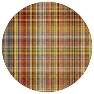 HomeRoots 5' X 8' Classic Plaid Washable Non-Skid Area Rug for Indoor & Outdoor Spaces – Durable & Stylish Paprika 561899
