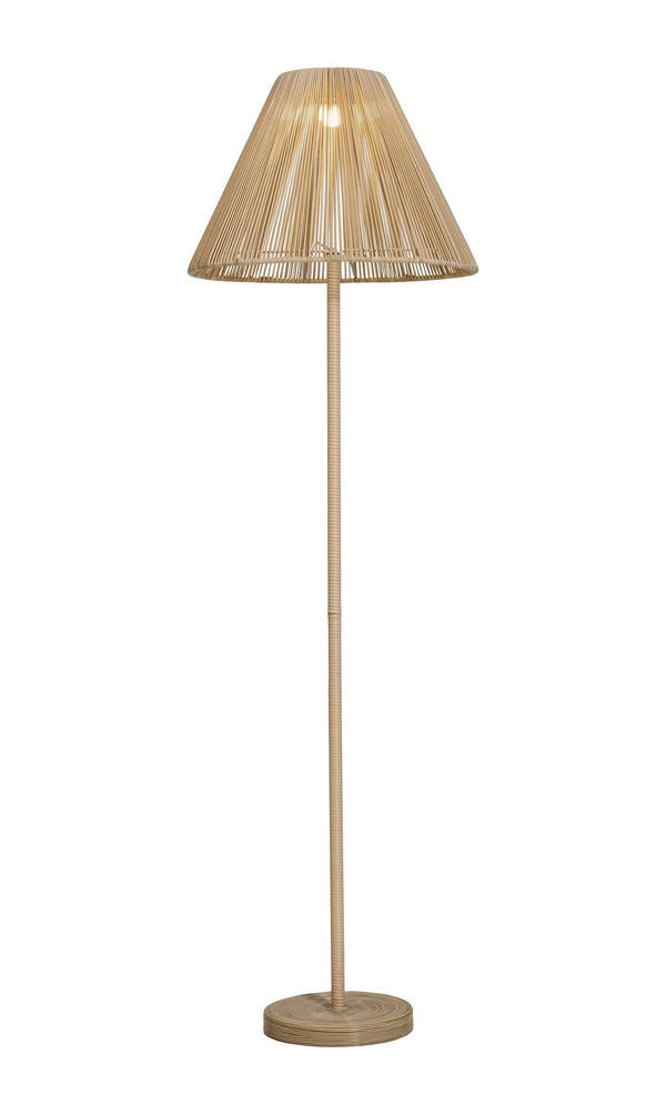 Zuo Modern Lumika Outdoor Solar Floor Lamp Rattan Style Cordless Patio Light with Led Warmth 56190