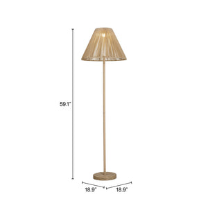 Lumika Outdoor Solar Floor Lamp Rattan Style Cordless Patio Light with Led Warmth