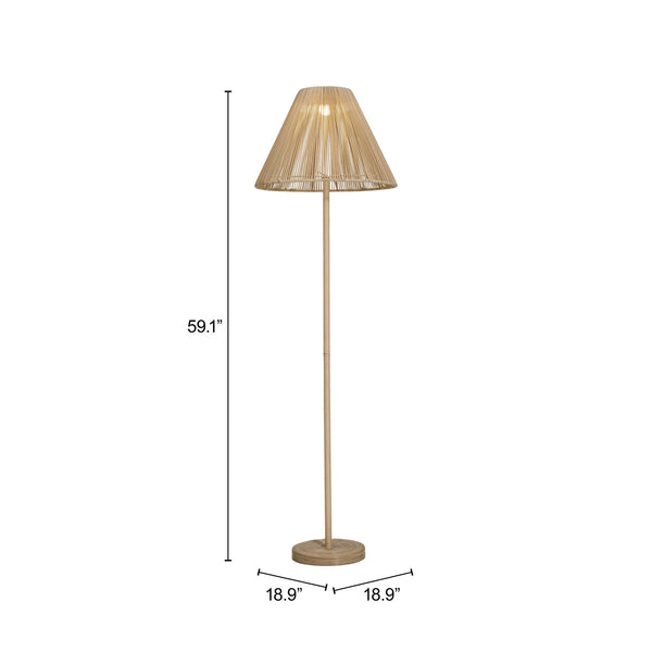 Lumika Outdoor Solar Floor Lamp Rattan Style Cordless Patio Light with Led Warmth