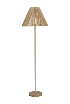 Lumika Outdoor Solar Floor Lamp Rattan Style Cordless Patio Light with Led Warmth