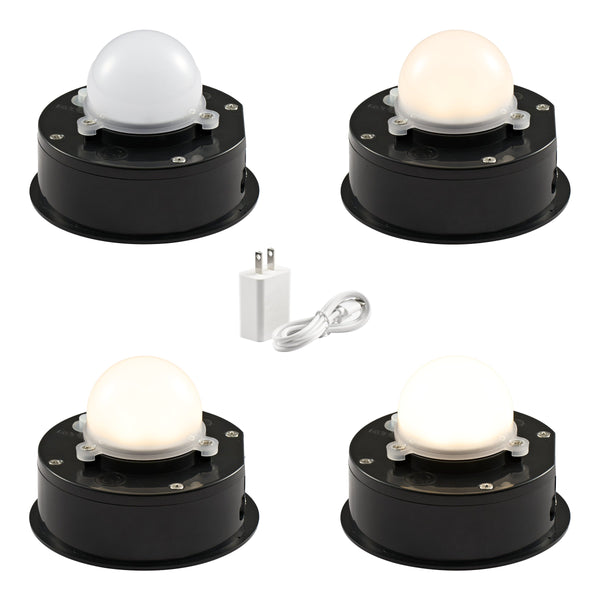 Woonari Solar Led Outdoor Table Lamp Portable Cordless Patio Garden Ambiance Light
