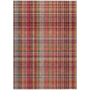 HomeRoots 5' X 8' Classic Plaid Washable Non-Skid Area Rug for Indoor & Outdoor Spaces – Durable & Stylish Red 561916