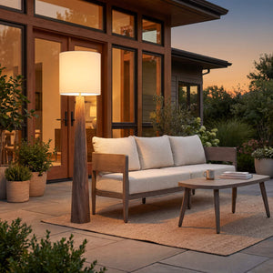 Woonari Solar Powered Outdoor Floor Lamp Cordless Led Patio Garden Accent Light