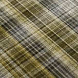 Homeroots 2' X 8' Green Beige And Gray Plaid Washable Non Skid Indoor Outdoor Area Rug Taupe Polyester 561922