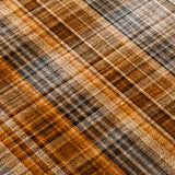 Homeroots 2' X 8' Orange Brown And Gray Plaid Washable Non Skid Indoor Outdoor Area Rug Terracotta Polyester 561940