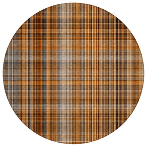 HomeRoots 5' X 8' Classic Plaid Washable Non-Skid Area Rug for Indoor & Outdoor Spaces – Durable & Stylish Terracotta 561944