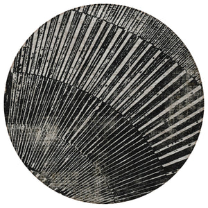 Homeroots 3' Abstract Washable Indoor Outdoor Area Rug – Stylish, Durable, And Stain-resistant For Any Space Black Polyester 561953