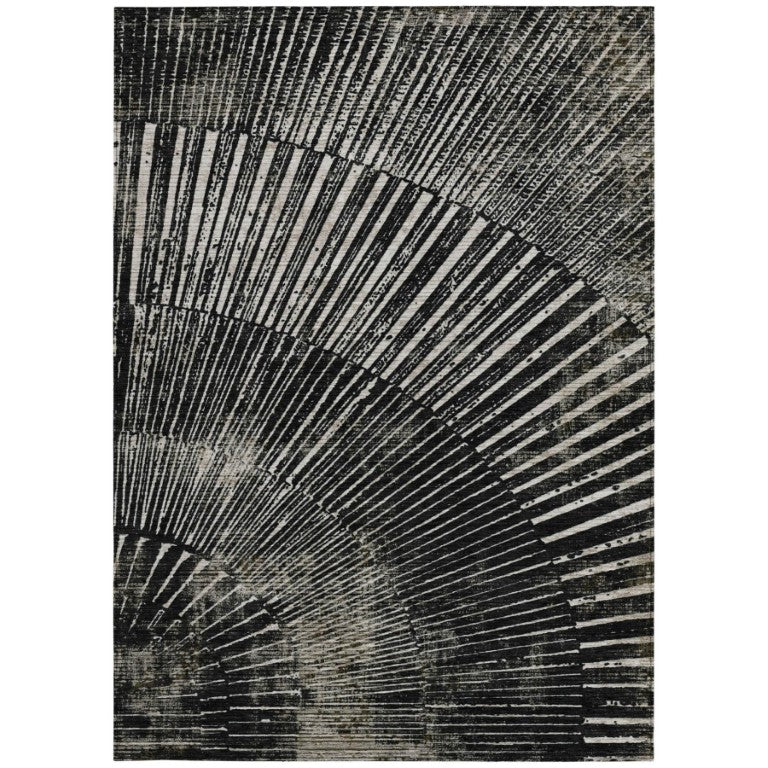 Abstract Indoor Outdoor Area Rug Machine Washable Non Skid Uv Resistant Felt Backing