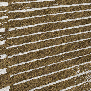 Homeroots 8' Runner Chocolate Abstract Washable Non Skid Indoor Outdoor Runner Rug Chocolate Polyester 561958